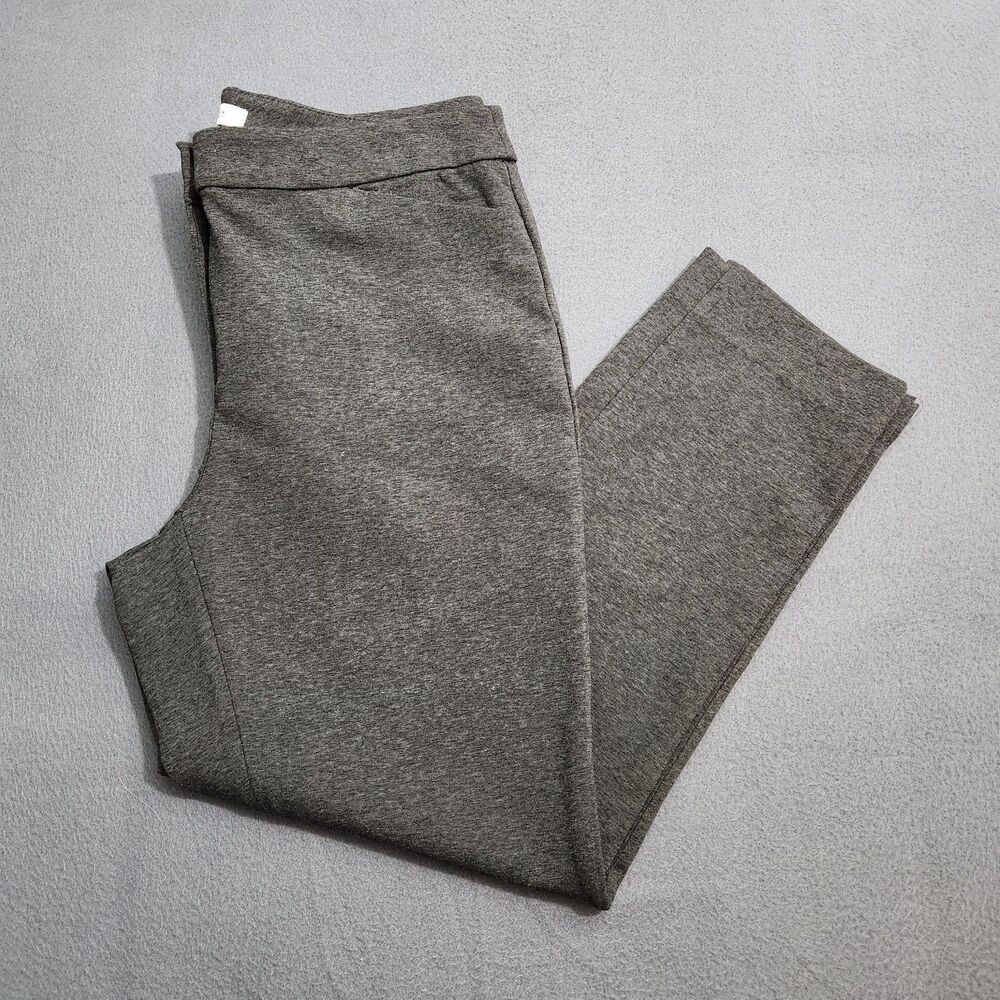 WHBM Women 10 Gray Mid Rise Slim Ankle Stretch Dress Pants